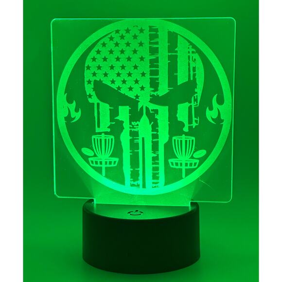 Disc Golf Laser Engraved LED light, Disc Golf Gift, Sport Gift, LED Night Light - Picture 13 of 16
